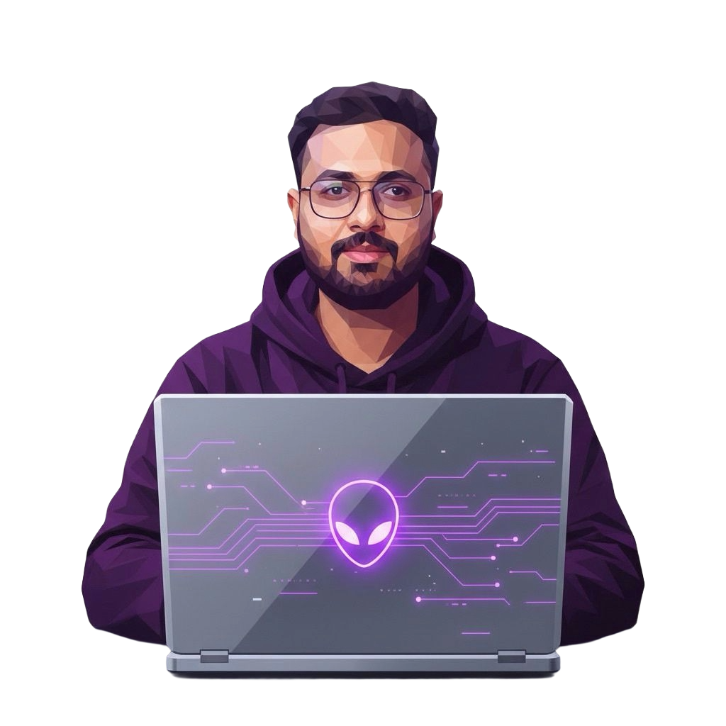 Moses Kanagaraj with Laptop